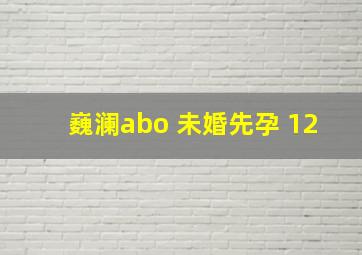 巍澜abo 未婚先孕 12